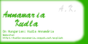 annamaria kudla business card